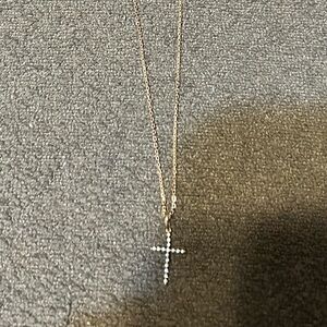 Elegant Gold and Rose Gold Cross Necklace
